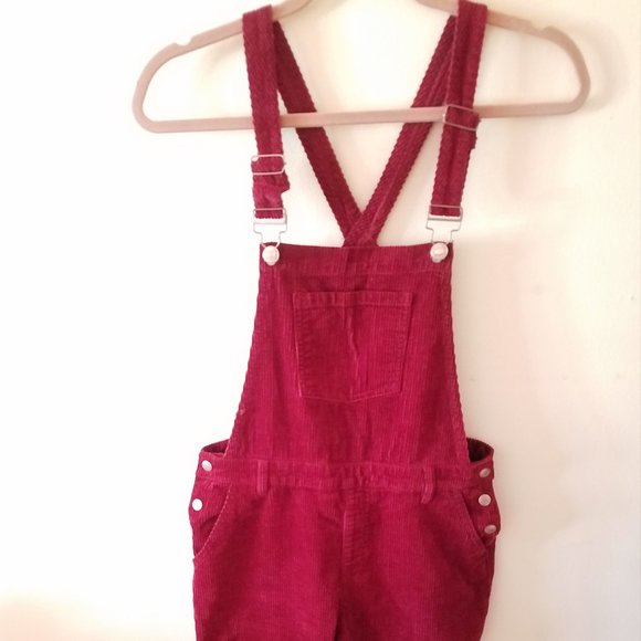 Red Corduroy Jumpsuit - Picture 1 of 2